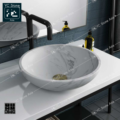 Cheap Round Bath Wash Basin Sink Vessel Sinks Marble Hand Wash Sink Stone Bath Sinks