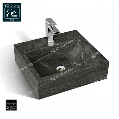 Morden Black Vessel Sinks Marble Wash Sink Stone Bath Sinks Stone Black  Wash Basin