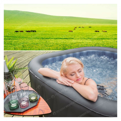 Square Inflatation lay z Spa hot Tub Jaccuzzi Outdoor Heat Pump Massage Swim Pool  aufblasbares Inflatable Pump Spa gonfiabile